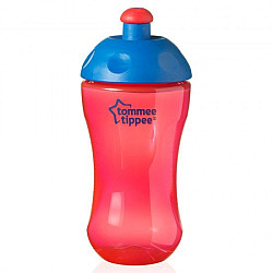 Чаша TOMMEE TIPPEE Free Flow 300 мл 12М+ със спортен накрайник червена