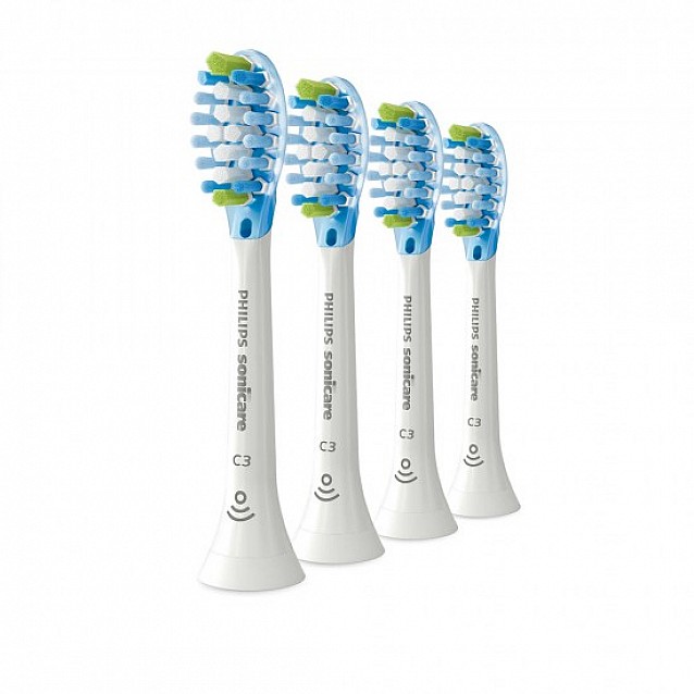 Стандартна глава за четка за зъби PHILIPS SONICARE Premium Plaque Defence C3 BrushSync бяла 4 броя