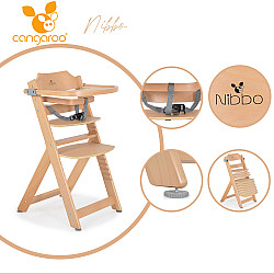 Столче за хранене CANGAROO Nibbo 2в1 натурално