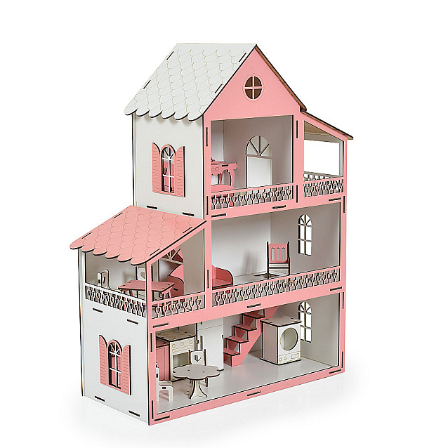 Детска дървена къща за кукли MONI Lilly - 3