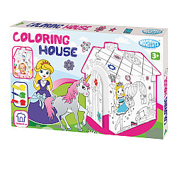 Картонена къща за оцветяване MOCHTOYS Princess