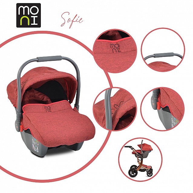 Столче за кола MONI Sofie (0-13 кг) червено