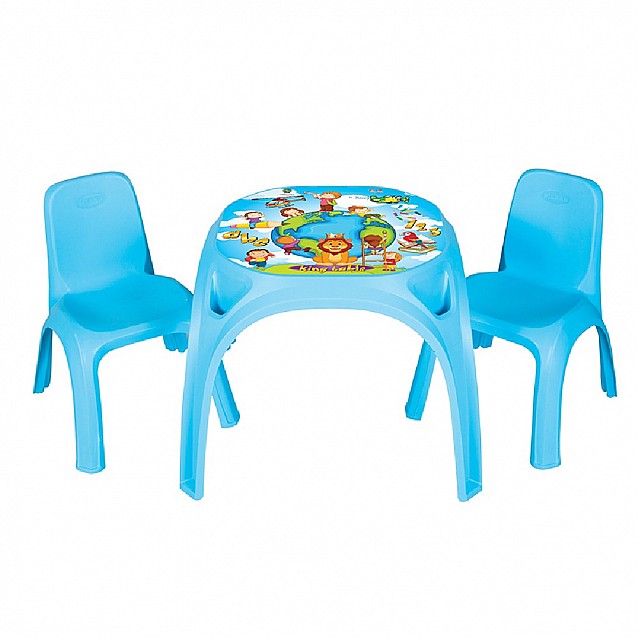 Детска маса с две столчета PILSAN King синя