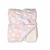 Бебешко одеяло CANGAROO Shaggy розово 105/75