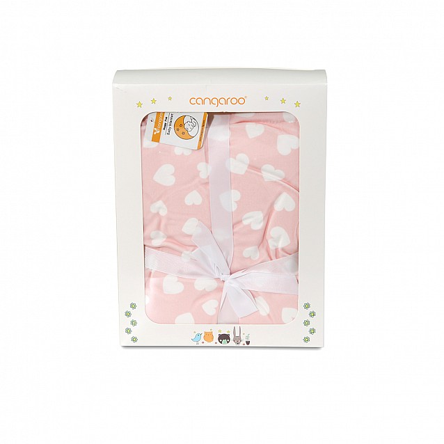 Бебешко одеяло CANGAROO Shaggy розово 105/75 - 2