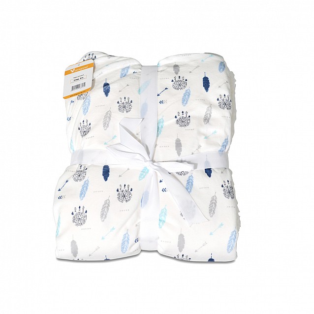 Бебешко одеяло CANGAROO Shaggy синьо 105/75