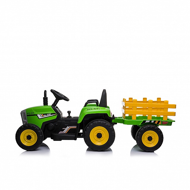 Акумулаторен трактор с ремарке CHIPOLINO зелен - 9