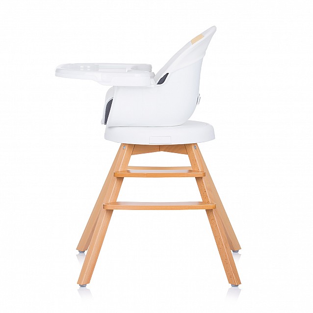 Столче за хранене CHIPOLINO Рото 3в1 бяло въртящо - 4