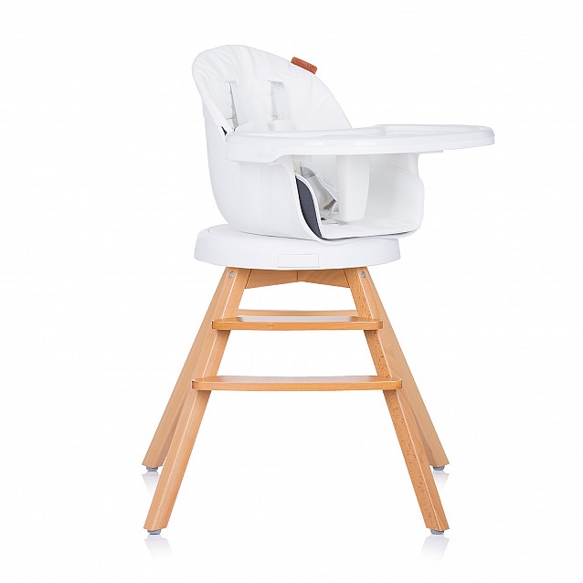 Столче за хранене CHIPOLINO Рото 3в1 бяло въртящо - 9