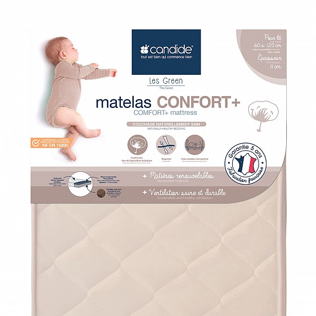 Бебешки матрак CANDIDE Koko Comfort+ 60/120/11 см органичен - 5