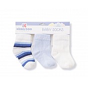Бебешки чорапи KIKKABOO Stripes 2-3 г. бели памучни