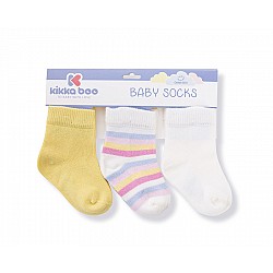 Бебешки чорапи KIKKABOO Stripes 2-3 г. жълти памучни