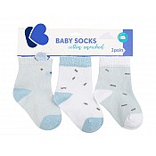 Бебешки чорапи с 3D уши KIKKABOO Bear with me 0-6М. сини