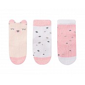 Бебешки чорапи с 3D уши KIKKABOO Bear with me 1-2г. розови