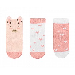 Бебешки чорапи с 3D уши KIKKABOO Rabbits in Love 0-6М.