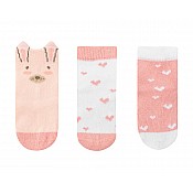 Бебешки чорапи с 3D уши KIKKABOO Rabbits in Love 2-3г.