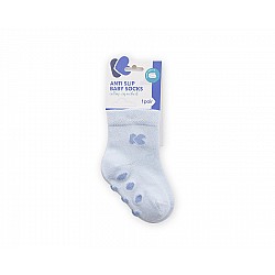 Бебешки чорапи против подхлъзване KIKKABOO 0-6 месеца светлосини памучни