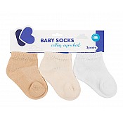 Бебешки летни чорапи KIKKABOO 0-6М бежови