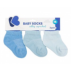 Бебешки чорапи-терлички KIKKABOO Solid 12-24 месеца сини памучни
