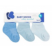 Бебешки чорапи-терлички KIKKABOO Solid 2-3 г. сини памучни