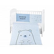 Бебешки спален комплект KIKKABOO Bear with me Blue 2 части 60/120 см