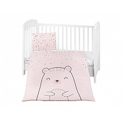Бебешки спален комплект KIKKABOO Bear with me Pink 3 части 70/140