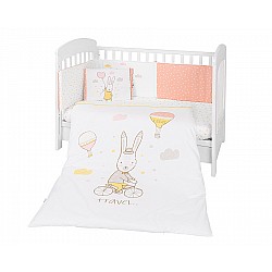 Бебешки спален комплект KIKKABOO Rabbits in Love 6 части 70/140