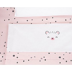 Бебешки спален комплект за мини-кошара KIKKABOO Bear with me Pink 3 части