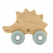 Дървена играчка с чесалка KIKKABOO Hedgehog Mint
