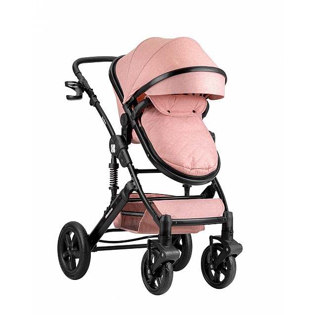 Комбинирана количка KIKKABOO Darling 3в1 розова 2020 - 2