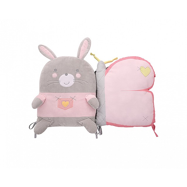 Комплект плюшени възглавници за кошара KIKKABOO Pink Bunny - 4
