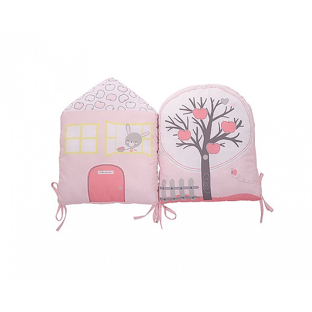 Комплект плюшени възглавници за кошара KIKKABOO Pink Bunny - 2