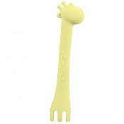 Силиконова лъжичка KIKKABOO Giraffe жълта
