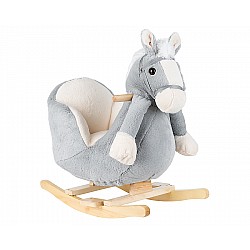 Детска люлка със седалка и звук KIKKABOO Grey Horse