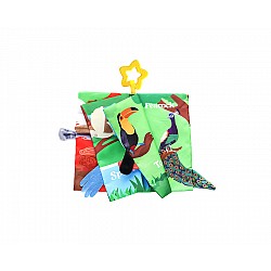 Образователна текстилна книжка KIKKABOO с чесалка Bird tails
