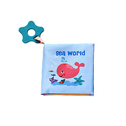 Образователна текстилна книжка KIKKABOO с чесалка Sea world