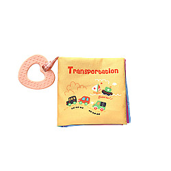 Образователна текстилна книжка KIKKABOO с чесалка Transportation