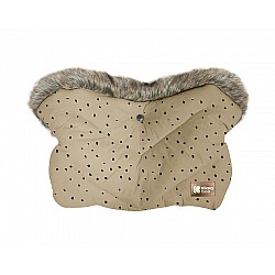 Ръкавица за количка KIKKABOO Luxury Fur Dots Beige