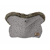 Ръкавица за количка KIKKABOO Luxury Fur Dots Grey