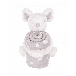 Бебешко одеяло KIKKABOO Joyful Mice + играчка