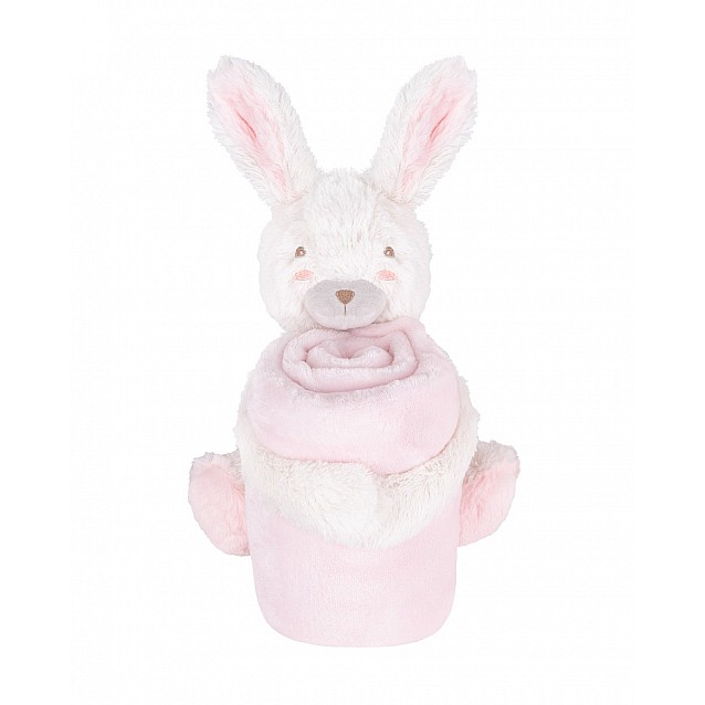 Бебешко одеяло с играчка KIKKABOO Rabbits in Love