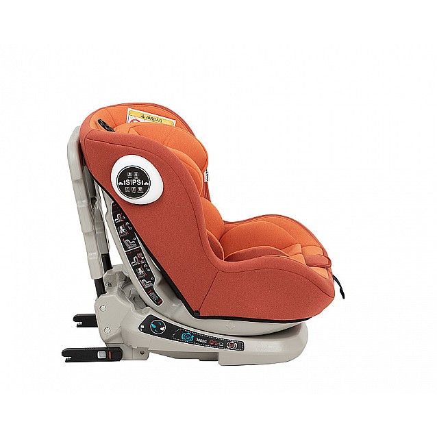 Столче за кола KIKKABOO Twister (0-25 кг) оранжево ISOFIX - 5