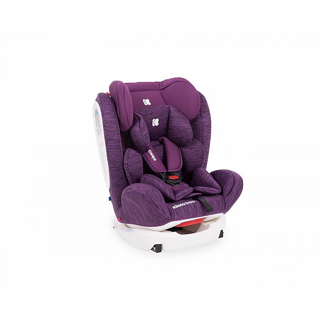 Столче за кола KIKKABOO 4Fix (0-36 кг) purple melange ISOFIX - 3