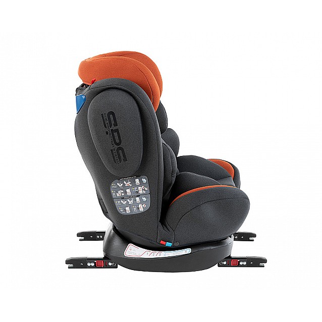 Столче за кола KIKKABOO Fix (0-36 кг) оранжево ISOFIX - 8