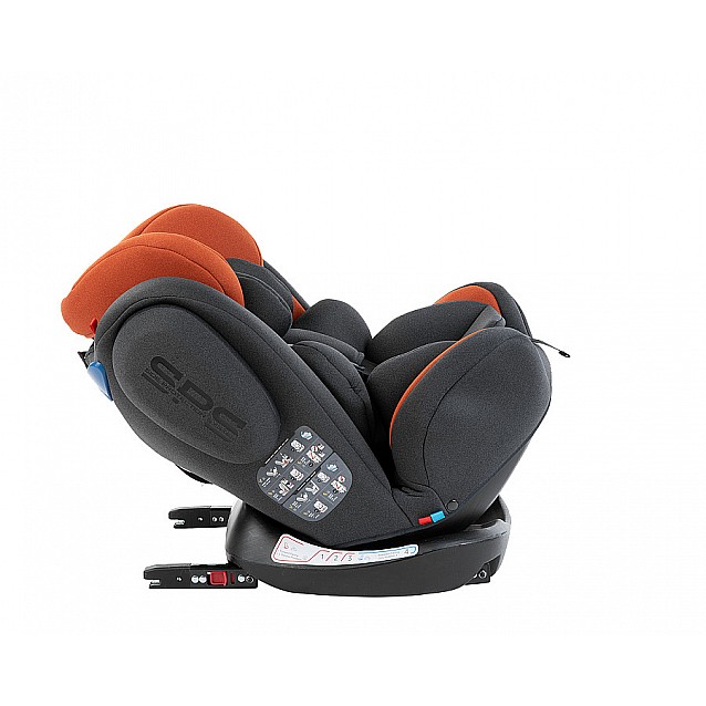 Столче за кола KIKKABOO Fix (0-36 кг) оранжево ISOFIX - 5