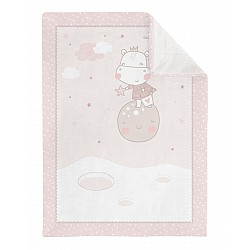 Бебешко одеяло KIKKABOO Hippo Dreams 110/140 см + шерпа