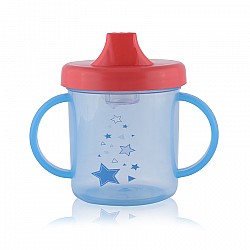 Бебешка чаша BABY CARE с дръжки 210 мл синя
