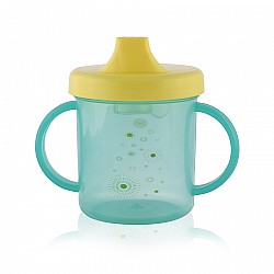 Бебешка чаша BABY CARE с дръжки 210 мл зелена