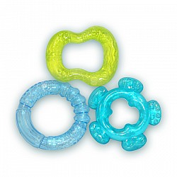 Чесалки за зъбки Baby Care синьо-зелено 3 бр.