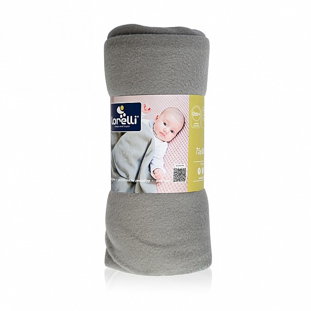 Бебешко одеяло LORELLI 75/100 см полар сиво - 2